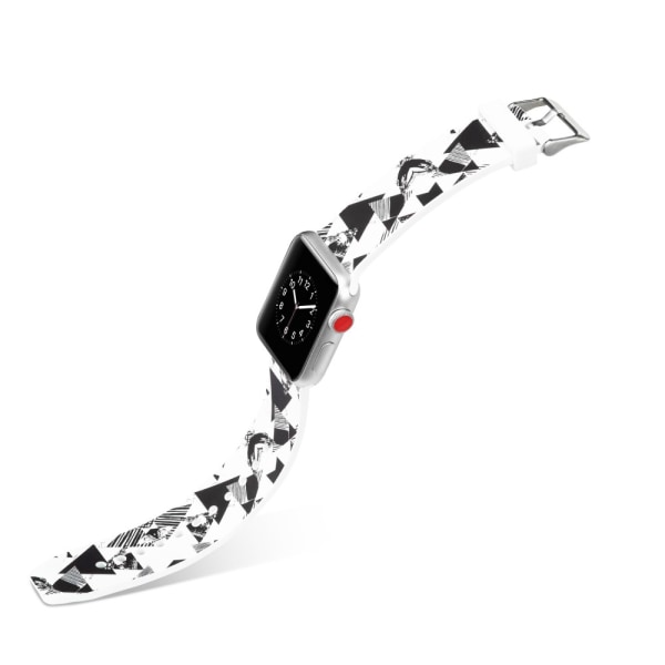 Silicone klockrem för Apple Watch 4 40mm, 3/2/1 38mm - Triangle Pattern multifärg