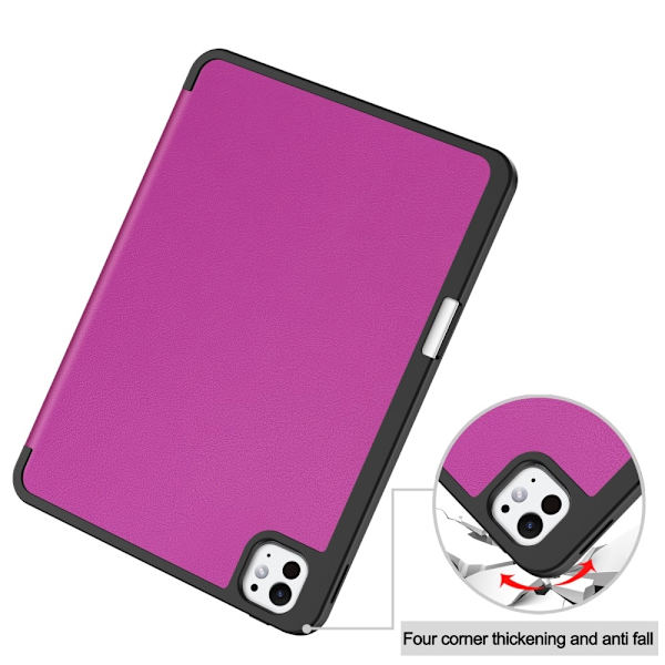 Till iPad Pro 11 (2024) Slim fit tri-fold fodral Pennfack - Lila Lila