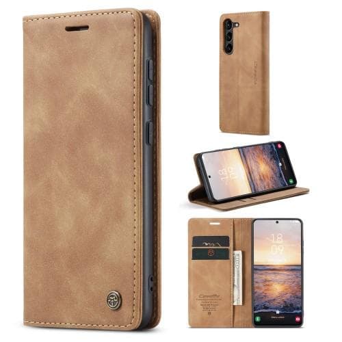 CASEME Retro Pung Taske til Samsung Galaxy S23 - Brun Brown