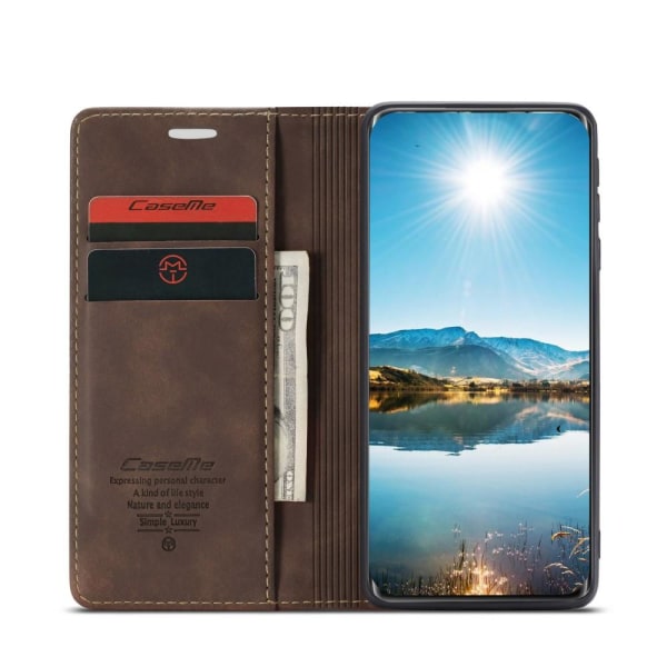 CASEME Retro tegnebog taske til Xiaomi Mi 11 - Kaffe Brown