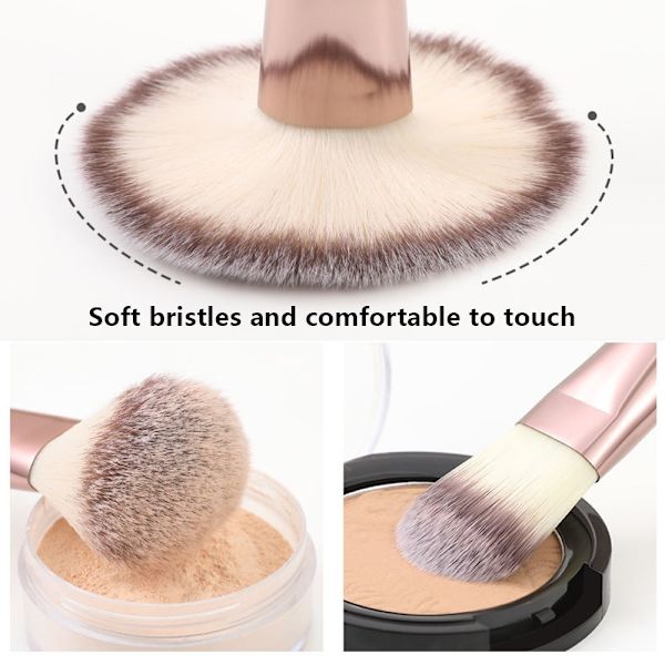 BANFI 7st Ögonskugga Foundation Läpp Makeup Borste Set med Box Rosa