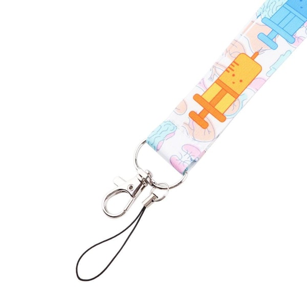 Phone Anti-drop Lanyard Cellphone Badge Nylon Neck Strap Multicolor