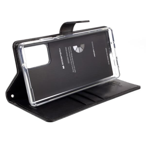 MERCURY GOOSPERY Sininen Moon Lompakkokotelo Samsung Galaxy Note 20 Black