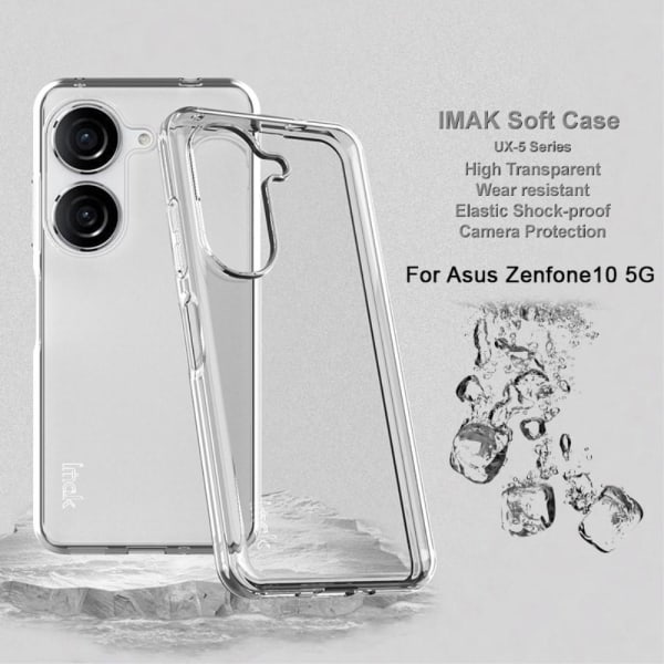 IMAK UX-5 Series TPU skal baksida för Asus Zenfone 10 5G Transparent