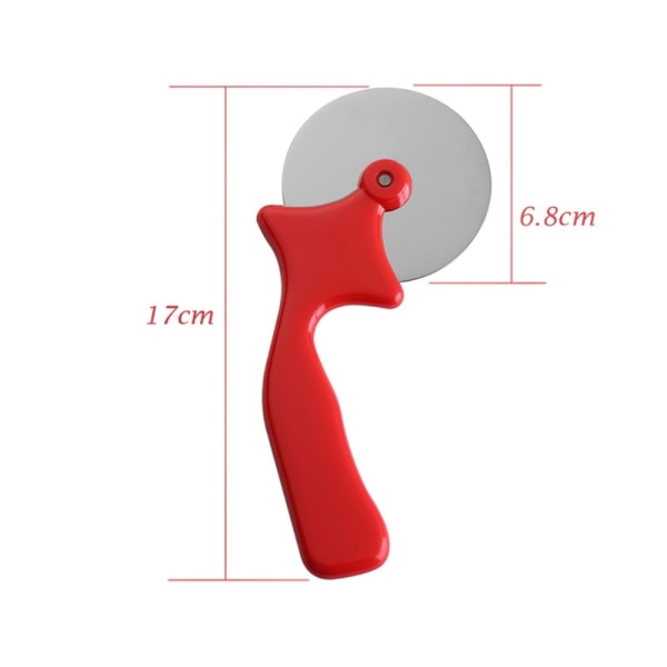 Pizza Slicer Pizzaskärkniv Tårtverktyg Pizzahjul - Svart Svart