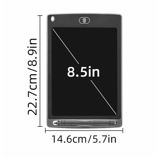 JX - 8.5 8,5 - tommer LCD - skriveblok til tegneblok Doodle - blok Black