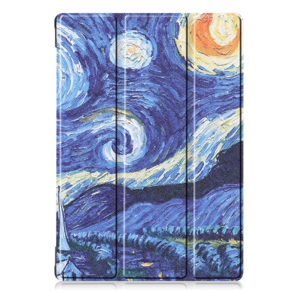 Trefoldelig veske til Lenovo Tab M10 FHD REL TB-X605FC - Oljemaleri Multicolor