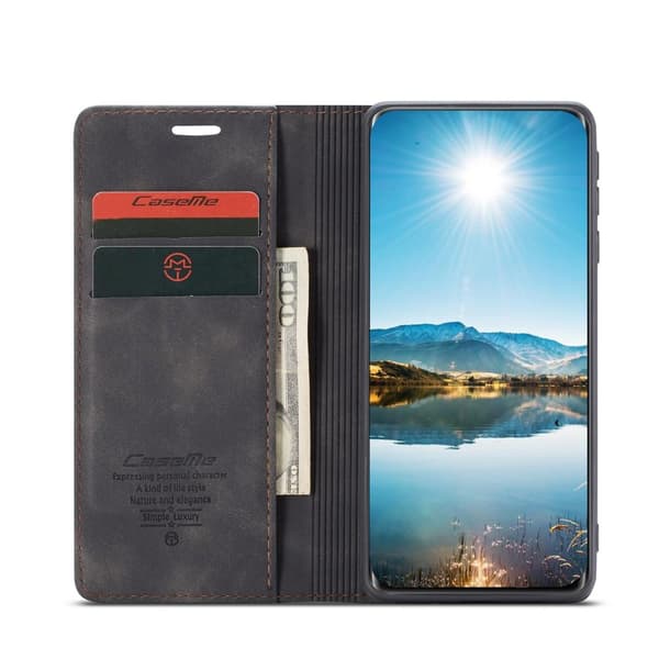 CASEME Retro lompakkokotelo Xiaomi Mi 11 - musta Black