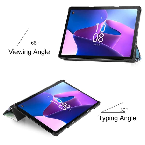 Lenovo Tab M10 (Gen 3) kolminkertainen jalustan kansi - Graffiti Multicolor