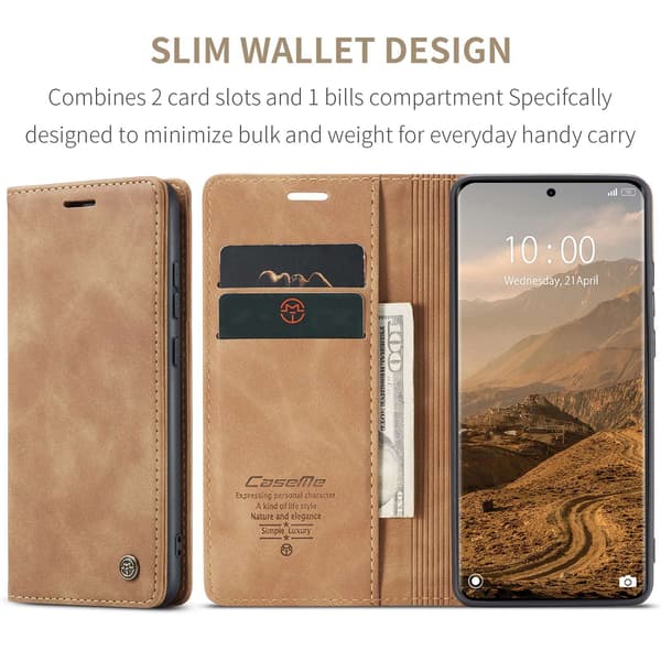 CASEME Plånboksfodral Xiaomi Redmi Note 15 / Xiaomi Poco M8 5G - Brun Brun
