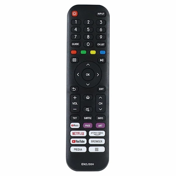 TV remote control Replacement for EN2J30H For Hisense TV Black