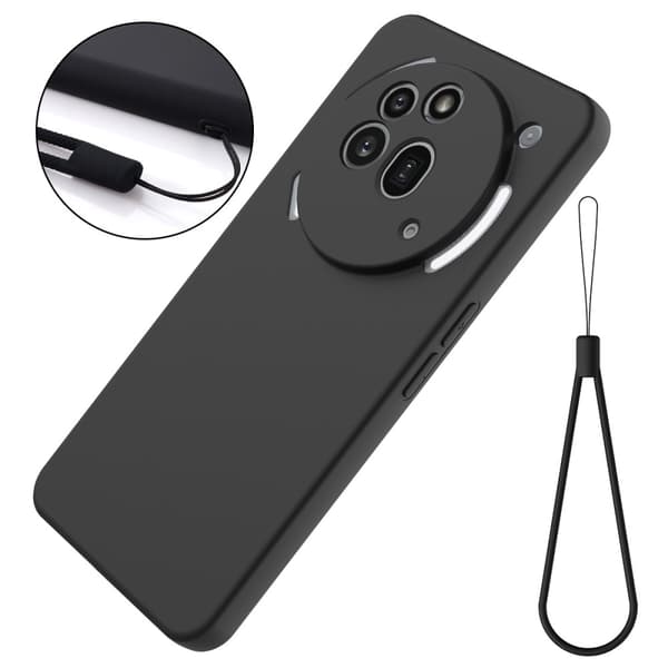 För Nothing Phone (3a) Pro Silikonskal Mobilskal med Handrem Transparent