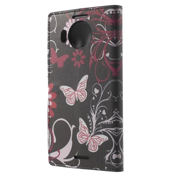 Microsoft Lumia 950 XL Lompakkokotelo Butterflies Black