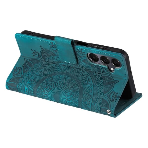 Til Samsung Galaxy A26 tegnebogscover Cover Shell Mandala Blomstermønster Green