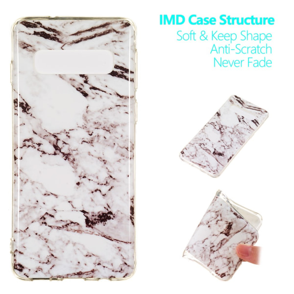 Marble Pattern IMD TPU Soft Back Cover til Samsung Galaxy S10 - S Multicolor