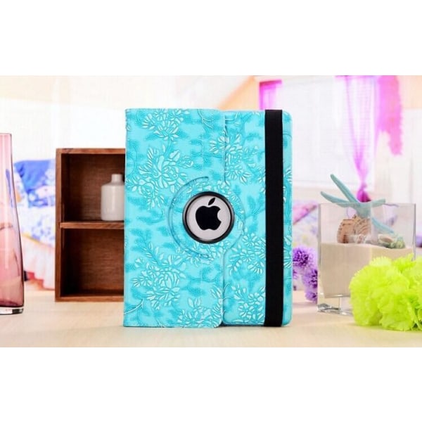 Fodral iPad Mini 1/2/3 360 rotation Blommor White