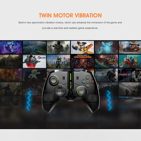 Gamepad Joystick Trådløs Spillkontroll for Xbox One PC Windows Black