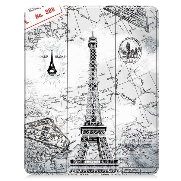 Til iPad Air 13 (2024) Etui Tre - fold Stativ Tablet Cover med Pen Holder - Tower Multicolor