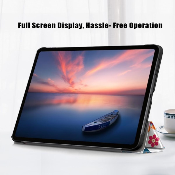 Til iPad Pro 11 2021/2020 Trifoldet stativ-tabletetui - sommerfu Multicolor