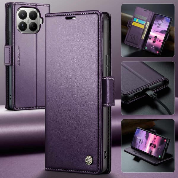 CASEME Til Xiaomi 17T Lommebokdeksel Purple