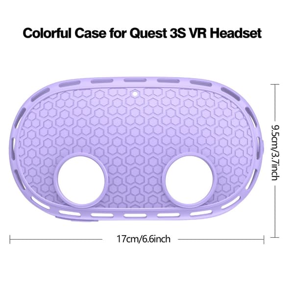 För Meta Quest 3S Skyddsfodral VR Headset Silikonskydd - Lila Lila