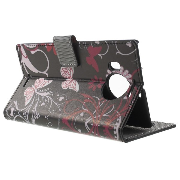 Microsoft Lumia 950 XL Plånboksfodral Butterflies Black