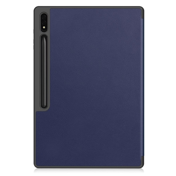 For Samsung Galaxy Tab S10 Ultra Stand Case Shock-Absorbent Tablet Cover with Pen Slot Blue
