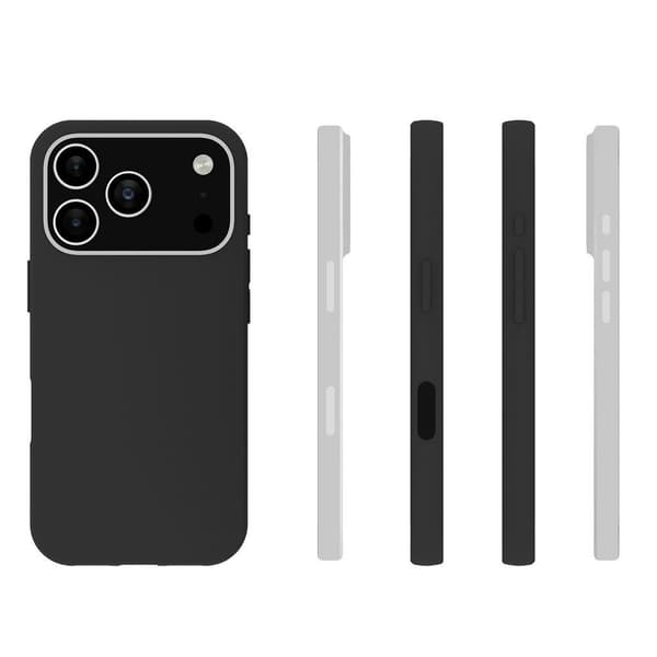 Til iPhone 17 Pro Deksel TPU Bakdeksel - Svart Black