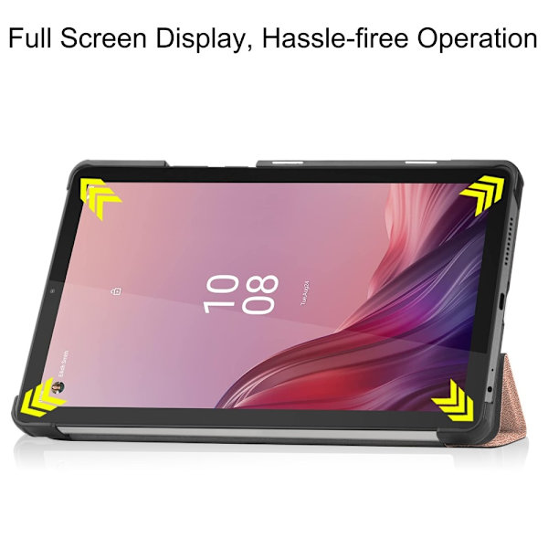 Til Lenovo Tab M9 Trifoldet Stativdæksel Pink gold