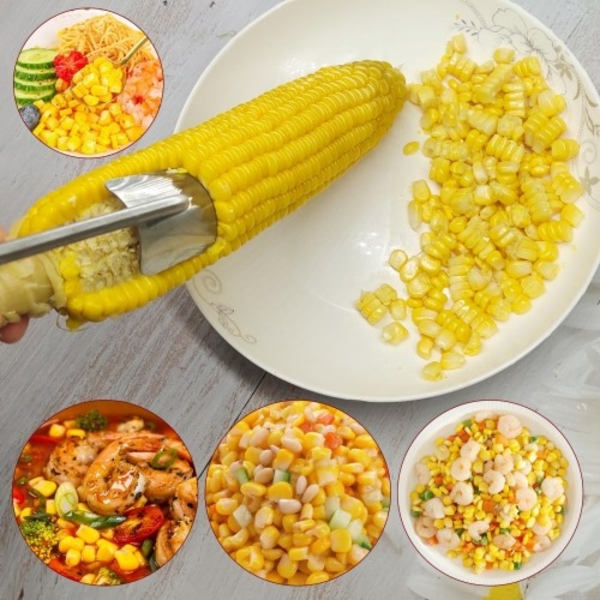 Corn Cob Husker Manuel Corn Stripper Skovl Corn Cob Skræller Silver