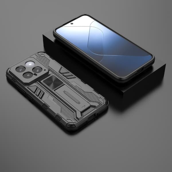 Deksel for Xiaomi 14 med stativ Transparent