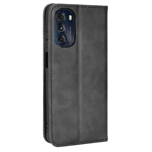 Wallet Stand Flip - telefonetui til Motorola Moto G 5G 2022 - Sort Black