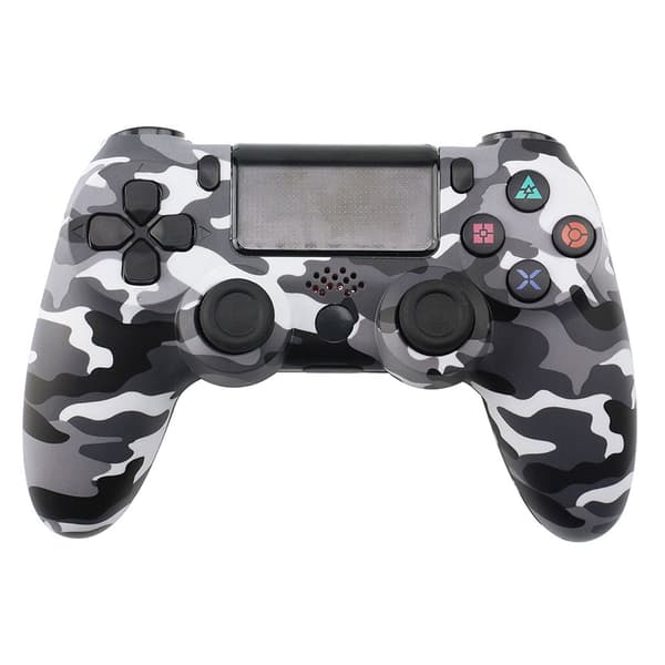 Trådløs spillkontroller for Sony PS4 Bluetooth-gamepad med vibrasjon - kamuflasje Grey