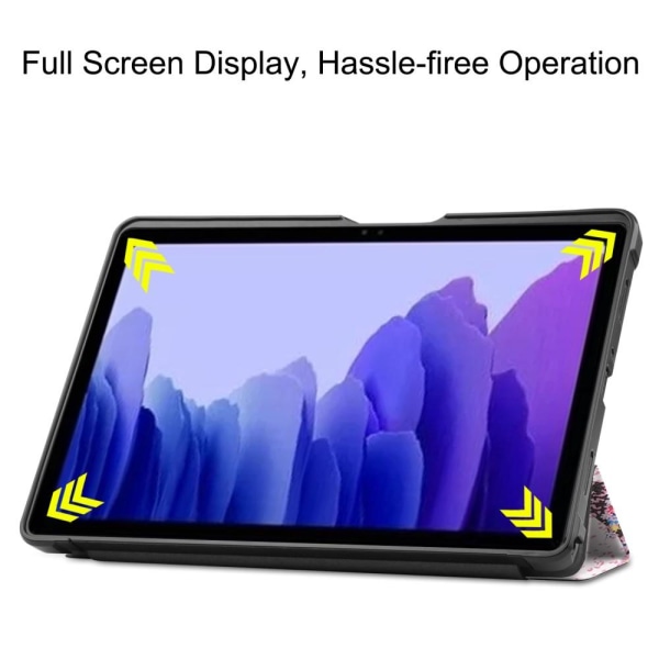 Tri-fold Stativveske for Samsung Galaxy Tab A7 10,4\" - Jente Multicolor
