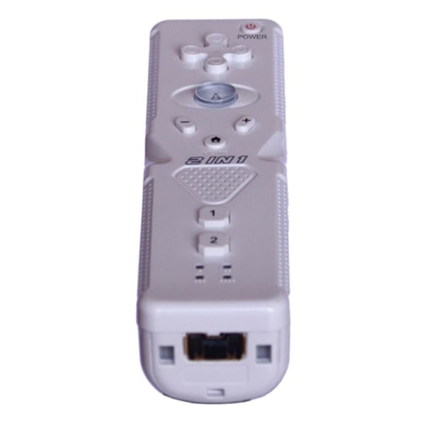 2-in-1 Yhteensopiva Wii Controller Motion Plus White -ohjaimen kanssa White