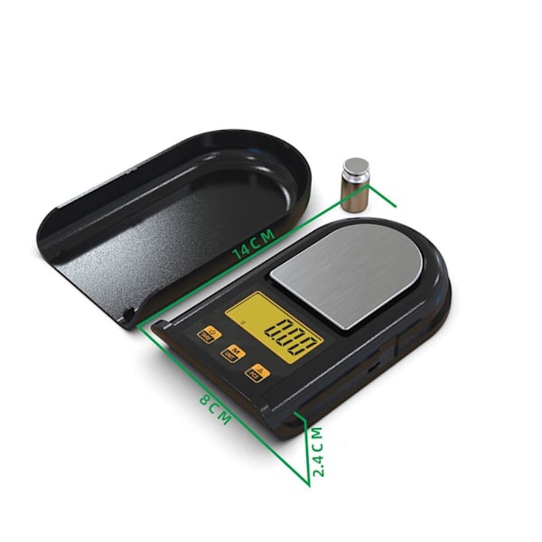 Digital LCD Mini Elektronisk 500g 0.1g Vektskål Black