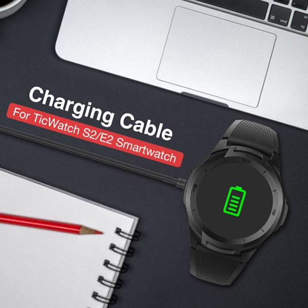 Ticwatch S2 E2 USB Ladekabel/Dock 1m Black