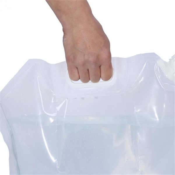 hopfällbar vattenbehållare Nöd Överlevnad Vattenförvaring - 10L Transparent