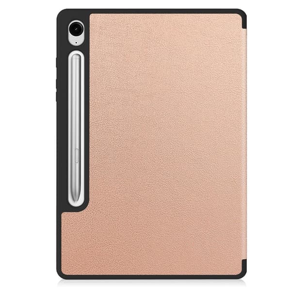 Trifoldet stativ Smart Taske til Samsung Galaxy Tab S10 Lite Pink gold
