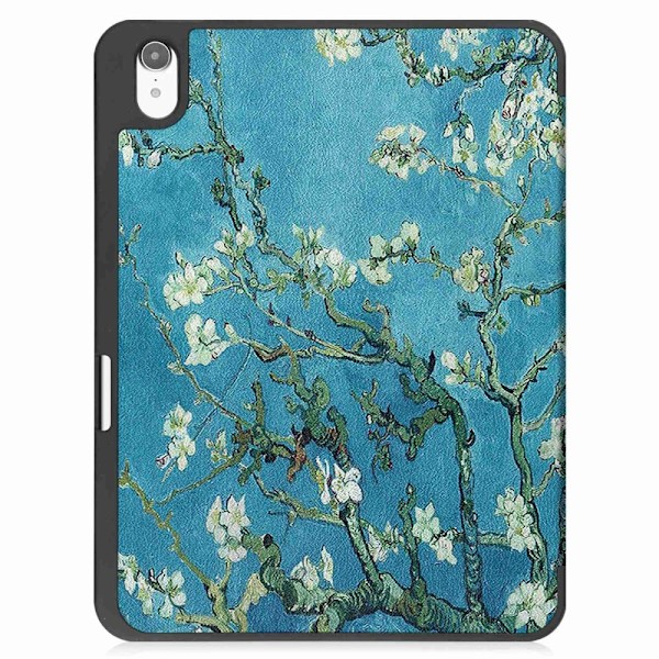 Apple iPad 10.9 2022 Slim fit tri-fold fodral Pennhållare - Blossom multifärg