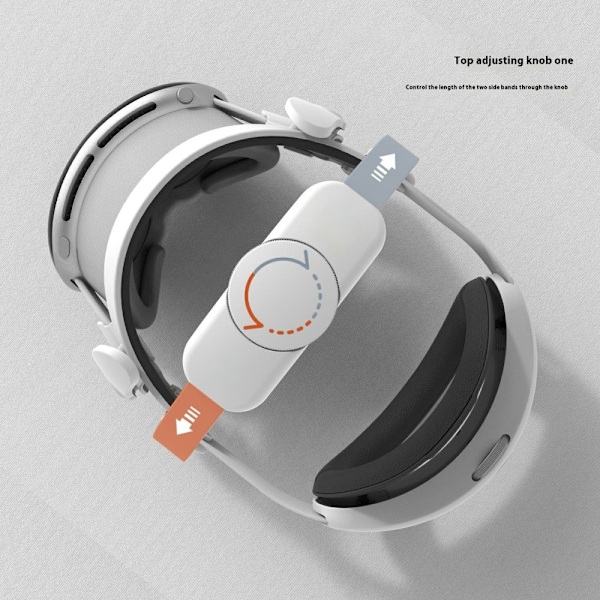 WOLMTT Justerbart Hodebånd for A Vision Pro VR-Hodesett Tilbehør Grey