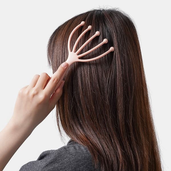Scalp Massager Claw Stainless Stress Relaxation Head Massager Pink