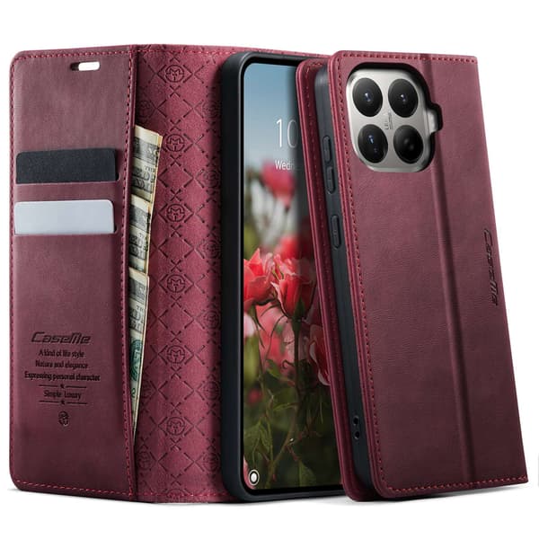 CASEME Til Xiaomi 17T Lommebokdeksel Red