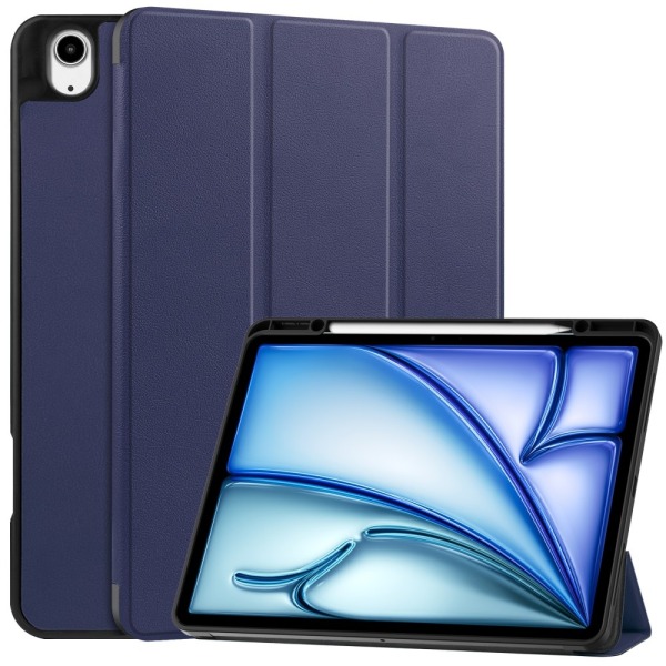 iPad Air 13 (2024) Kolminkertainen Teline Tabletin Suojakuori Ky Blue