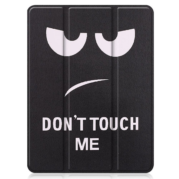 iPad Pro 12.9" 2021 Slim fit tri-fold fodral - Don't Touch Svart