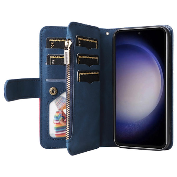 KT Multifunktion Series-5 Til Samsung Galaxy S23 FE Telefontaske - Blå Blue