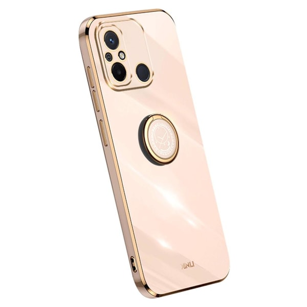 XINLI Ringestøttedeksel i TPU for Xiaomi Redmi 12C - Rosa Pink