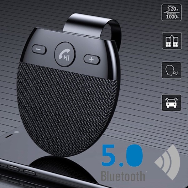 SP11 Autolle Bluetooth V5.0 Kaiutin Handsfree Soita autosarjan musiikkisoitin Black