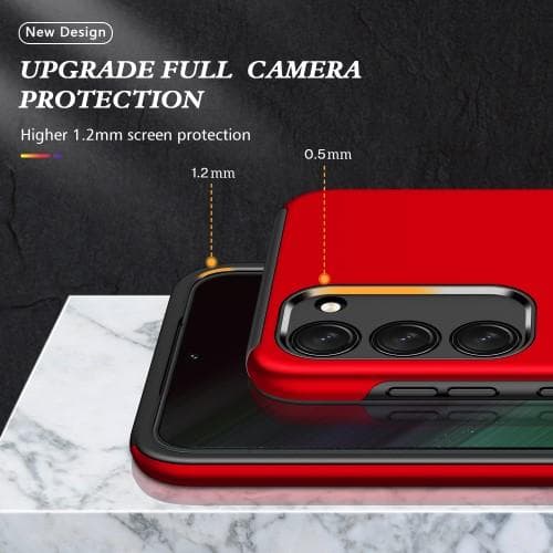 Samsung Galaxy S23 Fingerring Kickstand Hybrid Taske - Rød Red