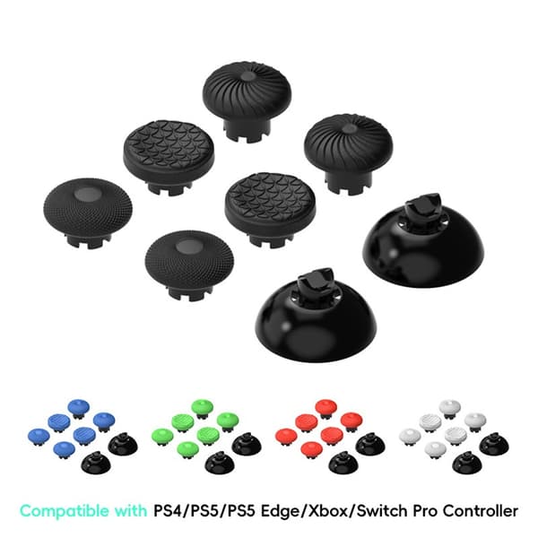 DATA FROG 8 st/set Thumbstick Caps för PS5 PS4 XBOX Nintendo Switch Kontroll Svart